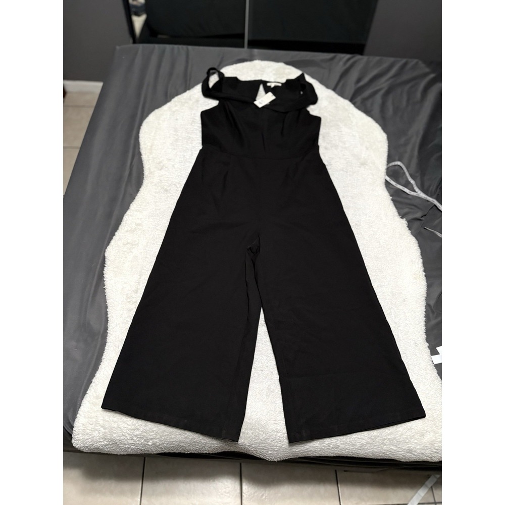 New Francesca's Women's Black Jumpsuit Pants Size Large NWT